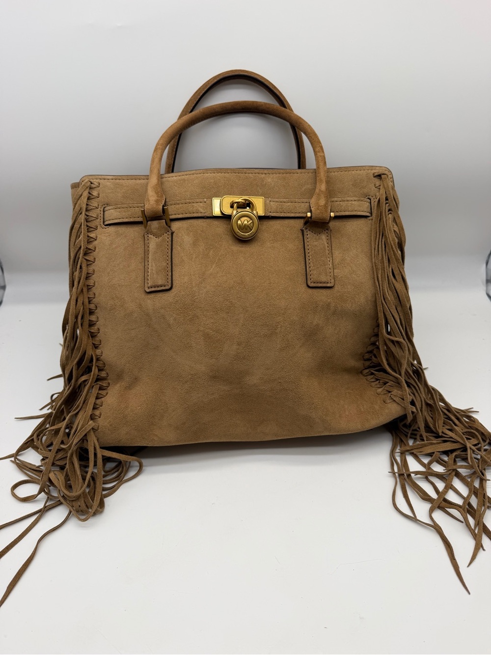 Michael Kors Tan Suede Fringe Tote - Picture 5 of 16